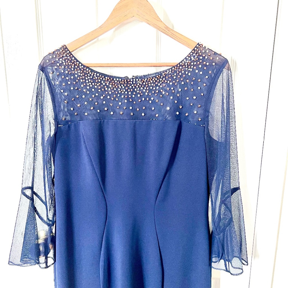 Alex Evenings Dress with Embellished Illusion Detail